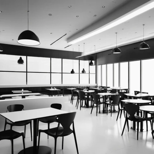 cafeteria,canteen,school design,bistro,food court,fine dining restaurant,lecture room,chefs kitchen,a restaurant,aschaffenburger,classroom,conference room,restaurants,empty interior,meeting room,japanese restaurant,new york restaurant,the coffee shop,modern decor,contemporary decor,Illustration,Black and White,Black and White 33