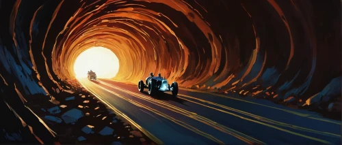 red canyon tunnel,tunnel,slide tunnel,wall tunnel,lava tube,canal tunnel,railway tunnel,descent,motorcycles,hollow way,motorcycle tour,vanishing point,motorcyclist,motorcycling,train tunnel,detour,artistic cycling,motorcycle tours,passage,lötschberg tunnel,Conceptual Art,Oil color,Oil Color 04
