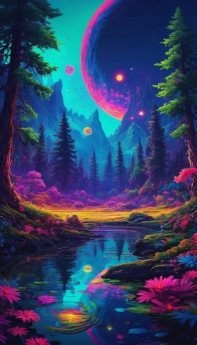 colorful stars,unicorn background,fantasy landscape,rainbow and stars,colorful background,background colorful,colorful light,acid lake,alien world,fairy galaxy,landscape background,alien planet,fantasy picture,futuristic landscape,rainbow background,art background,mushroom landscape,fairy world,colorful spiral,dream world,Conceptual Art,Oil color,Oil Color 12