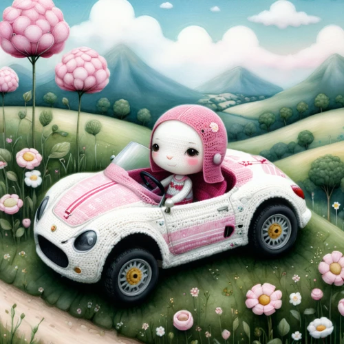 pink car,flower car,girl and car,girl in car,cartoon car,small car,car drawing,3d car wallpaper,planted car,driving car,off-road,mini suv,cj7,off-roading,off-road car,springtime background,toy car,girl washes the car,spring background,off-road vehicle,Illustration,Abstract Fantasy,Abstract Fantasy 06