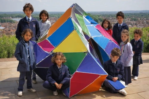 paper umbrella,aerial view umbrella,dodecahedron,pyramid,glass pyramid,school cone,origami,japanese umbrella,geometric solids,sport kite,geography cone,asian umbrella,origami paper plane,rhomboid,kites,overhead umbrella,3-fold sun,cocktail umbrella,paper boat,pyramids,Unique,3D,Modern Sculpture