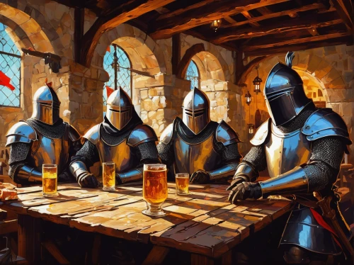 medieval,knight tent,knight festival,tavern,middle ages,knights,pub,the middle ages,drinking establishment,knight armor,templar,bach knights castle,massively multiplayer online role-playing game,knight village,card game,drinking party,beer match,musketeers,castleguard,tabletop game,Conceptual Art,Oil color,Oil Color 07