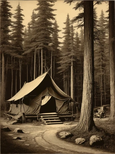 tent at woolly hollow,campsite,tents,tent,campground,tent camp,tourist camp,camping tents,gypsy tent,tent camping,yurts,indian tent,camping,camping tipi,large tent,fishing tent,glamping,knight tent,circus tent,camping car,Illustration,Retro,Retro 07