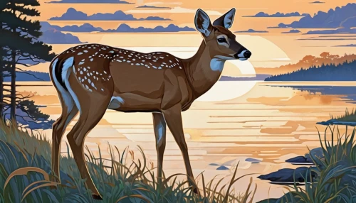 deer illustration,deer-with-fawn,dotted deer,white-tailed deer,fawn,european deer,deer drawing,spotted deer,deer,young-deer,male deer,pere davids deer,bambi,fallow deer,young deer,whitetail,gold deer,deer with cub,roe deer,fawns,Illustration,Retro,Retro 08