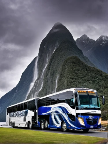 setra,neoplan,milford sound,the system bus,tour bus service,south island,citaro,dennis dart,new zealand,skyliner nh22,optare tempo,flxible new look bus,buses,english buses,model buses,double-decker bus,bus,motorhomes,hymer,mt cook,Conceptual Art,Sci-Fi,Sci-Fi 02