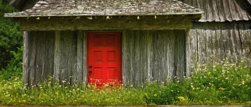 outhouse,fairy door,garden shed,wooden hut,log cabin,shed,farm hut,little house,miniature house,wooden door,thatched cottage,small house,wooden house,garden door,straw hut,home door,grass roof,old door,sheds,red roof,Photography,Documentary Photography,Documentary Photography 38