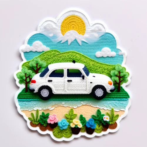 fiat 500 giardiniera,toyota liteace,travel van,vw van,campervan,vwbus,flower car,nissan caravan,air freshener,vanagon,planted car,fiat cinquecento,2cv,fiat500,fiat 500,citroen 2cv,camper van,toyota masterace,minivan,citroën acadiane,Illustration,Japanese style,Japanese Style 01