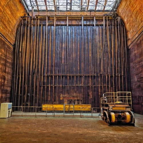 theater stage,theatre stage,loading dock,construction set,empty interior,factory hall,hangar,performance hall,industrial hall,steel construction,locomotive shed,entrance hall,seating area,steel beams,freight depot,danger overhead crane,the interior of the,theater curtain,warehouse,pumping station,Art,Classical Oil Painting,Classical Oil Painting 03