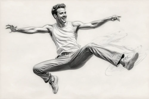 taijiquan,male poses for drawing,jumping jack,dance with canvases,bruce lee,pencil drawings,pencil drawing,qi gong,high-wire artist,leaping,capoeira,vintage drawing,leap for joy,cd cover,foreshortening,street dancer,baguazhang,flip (acrobatic),wing chun,levitation,Illustration,Black and White,Black and White 30