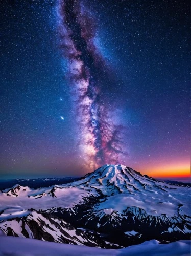 the milky way,milkyway,mount saint helens,milky way,mount st helens,astronomy,elbrus,mount hood,lassen volcanic national park,mount rainier,haleakala,washington state mt st helens,mount shasta,teide national park,mt hood,stratovolcano,rainier,the night sky,top mount horn,mount etna,Illustration,Vector,Vector 11