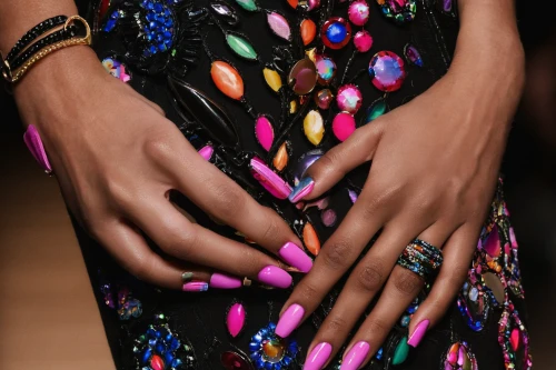 colorful ring,embellishments,nail design,embellished,neon candies,talons,fingernail polish,coral fingers,embellishment,woman hands,nail art,nails,nail polish,jeweled,colourful,beaded,neon colors,claws,lacquer,manicure,Illustration,Abstract Fantasy,Abstract Fantasy 08