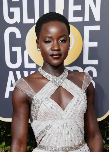 tiana,radiant,female hollywood actress,a woman,sighetu marmatiei,elegant,ebony,black skin,step and repeat,shoulder length,earrings,gala,queen of the night,hollywood actress,actress,african,premiere,african woman,more radiant,grits,Illustration,Abstract Fantasy,Abstract Fantasy 04