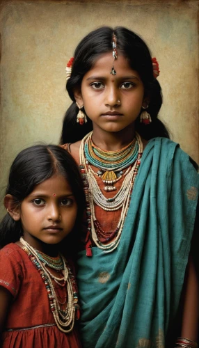 nomadic children,indian art,indians,indian woman,little girl and mother,east indian,nomadic people,tamil culture,indian girl,ancient people,children girls,indian culture,aborigines,two girls,oil painting on canvas,indian girl boy,india,primitive people,ethnic design,indian,Photography,Artistic Photography,Artistic Photography 13