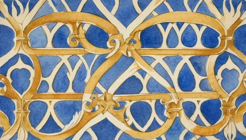 art deco background,gold art deco border,art nouveau design,art deco ornament,spanish tile,quatrefoil,background pattern,blue sea shell pattern,stained glass pattern,motifs of blue stars,fabric design,abstract gold embossed,damask background,paisley digital background,tile,ceramic tile,patterned wood decoration,wall panel,seamless pattern,art nouveau,Illustration,Realistic Fantasy,Realistic Fantasy 42