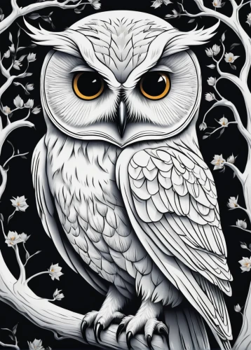 owl background,owl art,owl pattern,owl,hedwig,owl-real,owls,snow owl,grey owl,siberian owl,owl nature,owl mandala pattern,hoot,snowy owl,owl drawing,boobook owl,owl eyes,large owl,the great grey owl,tawny frogmouth owl,Illustration,Black and White,Black and White 18