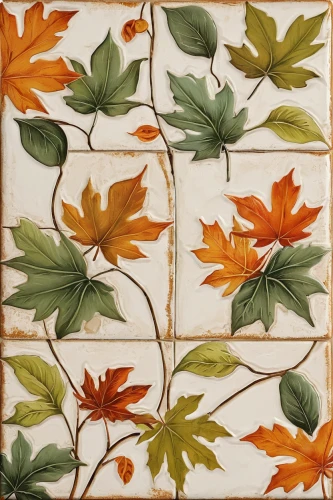 autumn leaf paper,fall leaf border,autumn pattern,spanish tile,autumnal leaves,maple leave,embroidered leaves,leaf background,oak leaves,maple foliage,ceramic tile,leaves frame,leaf border,leaf pattern,watercolor leaves,leaves in the autumn,terracotta tiles,almond tiles,leaves case,beech leaves,Conceptual Art,Oil color,Oil Color 03