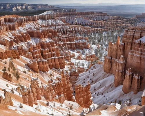 bryce canyon,hoodoos,fairyland canyon,united states national park,cliff dwelling,crevasse,crystallized salt rocks,red cliff,soil erosion,snow cornice,utah,mountainous landforms,national park,rock erosion,aeolian landform,landform,canyon,sandstone rocks,the national park,red earth,Conceptual Art,Fantasy,Fantasy 33