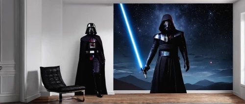 room divider,darth vader,vader,hallway space,wall decor,projection screen,wall sticker,dark cabinetry,shower curtain,boy's room picture,home accessories,jedi,great room,duvet cover,dark side,home cinema,banner set,star wars,cg artwork,wall decoration,Photography,Artistic Photography,Artistic Photography 12