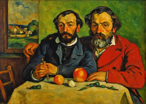 apple pair,braque francais,tangerines,men sitting,bellini,green apples,apéritif,musicians,young couple,two people,the fruit,artists,self-portrait,oranges,bowl of fruit,painting,duo,green oranges,red apples,grapefruits,Art,Classical Oil Painting,Classical Oil Painting 08