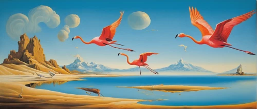 birds in flight,cuba flamingos,flamingos,flying birds,birds flying,pelicans,migratory birds,bird flight,pterodactyls,macaws,macaws of south america,sea birds,seabirds,arctic birds,swans,flamingoes,storks,ornithology,bird kingdom,bird migration,Art,Artistic Painting,Artistic Painting 20