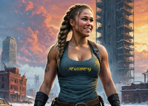 sprint woman,katniss,sci fiction illustration,ronda,refinery,lara,croft,woman fire fighter,engineer,girl with gun,game art,game illustration,cg artwork,mechanic,rosa ' amber cover,book cover,fallout4,piper,ballistic vest,female runner,Conceptual Art,Fantasy,Fantasy 29