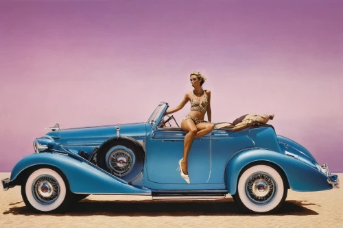 blue hawaii,buick y-job,automobile hood ornament,packard caribbean,chrysler airflow,pin ups,mercedes benz 220 cabriolet,pin-up,packard patrician,edsel,vintage car hood ornament,pin-up girl,packard 200,packard four hundred,marylyn monroe - female,hood ornament,packard clipper,majorelle blue,girl and car,opel record,Conceptual Art,Sci-Fi,Sci-Fi 21