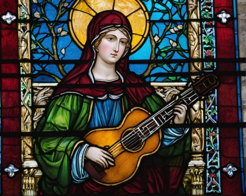 stained glass window,stained glass,stained glass windows,woman playing,classical guitar,the prophet mary,portrait of christi,balalaika,church window,stained glass pattern,church windows,the magdalene,woman church,angel playing the harp,jessamine,saint joseph,woman playing violin,saint nicholias,bouzouki,mary 1,Art,Artistic Painting,Artistic Painting 50