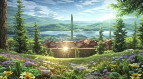 beauty scene,the natural scenery,landscape background,forest background,fantasy picture,background image,iron blooded orphans,spring background,fairy forest,fairy world,violet evergarden,background screen,april 1st,april fools day background,background view nature,studio ghibli,a beautiful day,spring sun,mount scenery,natural scenery
