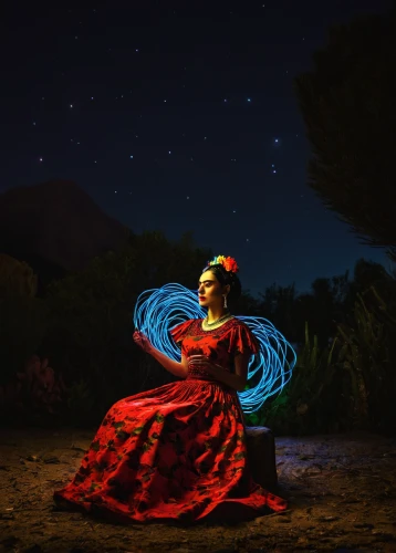 flamenco,lightpainting,light painting,drawing with light,mexican tradition,tanoura dance,light paint,la calavera catrina,digital compositing,mexican culture,woman playing,fire dancer,quinceañera,hoopskirt,mystical portrait of a girl,la catrina,guatemalan quetzal,rosella,lady in red,peruvian women,Art,Artistic Painting,Artistic Painting 31
