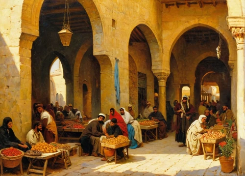 souk,caravanserai,the market,bazaar,souq,spice souk,medieval market,marketplace,nizwa souq,spice market,merchant,vendors,grand bazaar,large market,market,covered market,damascus,fruit market,women at cafe,medina,Conceptual Art,Daily,Daily 06