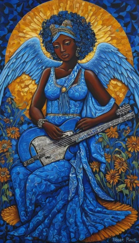 woman playing violin,angel playing the harp,african art,woman playing,african american woman,african woman,saraswati veena,khokhloma painting,violin woman,dove of peace,afro american girls,musician,charango,bouzouki,afro american,afro-american,ella fitzgerald,oil on canvas,afroamerican,african culture,Conceptual Art,Daily,Daily 28