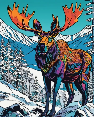 deer illustration,elk,bull moose,buffalo plaid deer,caribou,buffalo plaid antlers,winter deer,moose,glowing antlers,manchurian stag,stag,raindeer,christmas buffalo raccoon and deer,moose antlers,christmas deer,elk bull,deer drawing,reindeer polar,reindeer,buffalo plaid reindeer,Illustration,Japanese style,Japanese Style 04