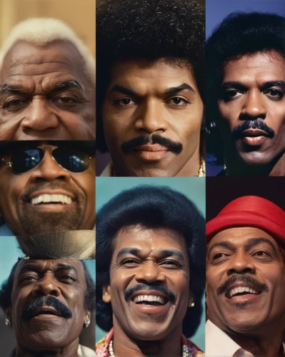 man portraits,dental icons,morgan +4,faces,70s,70's icon,mohammed ali,lando,afro-american,facial expressions,afro american,picture puzzle,twitch icon,camel joe,meters,people characters,multicolor faces,the emperor's mustache,african american male,afroamerican,Photography,General,Cinematic