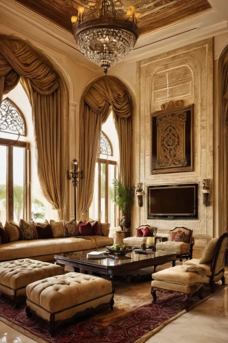 luxury home interior,ornate room,emirates palace hotel,great room,sitting room,riad,living room,luxurious,interior decor,interior decoration,luxury property,livingroom,family room,jumeirah,luxury,interior design,luxury home,the cairo,royal interior,luxury hotel,Illustration,Realistic Fantasy,Realistic Fantasy 10