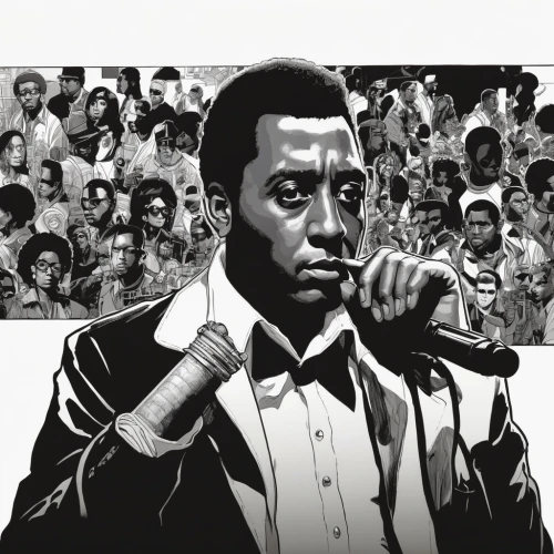 black businessman,godfather,hip hop music,a black man on a suit,hip-hop,black man,blank vinyl record jacket,afro american,album cover,60's icon,marshall,king,luther,walt,cd cover,gentleman icons,hip hop,sylvester,black professional,blade,Illustration,American Style,American Style 06