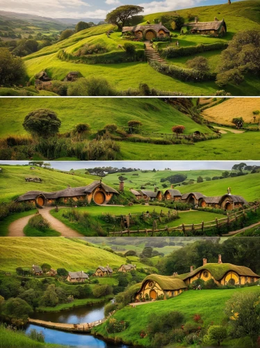 hobbiton,rolling hills,new zealand,ireland,eastern cape,drakensberg mountains,donegal,chiloe,otago,landscapes beautiful,rafeiro do alentejo,cottages,green landscape,falkland islands,farmstead,icelandic houses,the hills,countryside,home landscape,barns,Conceptual Art,Daily,Daily 11