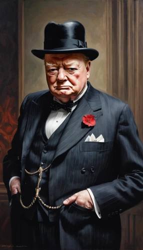 churchill and roosevelt,oliver hardy,grand duke,grand duke of europe,kingpin,c m coolidge,governor,mobster,butler,banker,mafia,mayor,ringmaster,frock coat,american stafford,galloway beef,civil servant,barrister,jack roosevelt robinson,billionaire,Conceptual Art,Daily,Daily 01