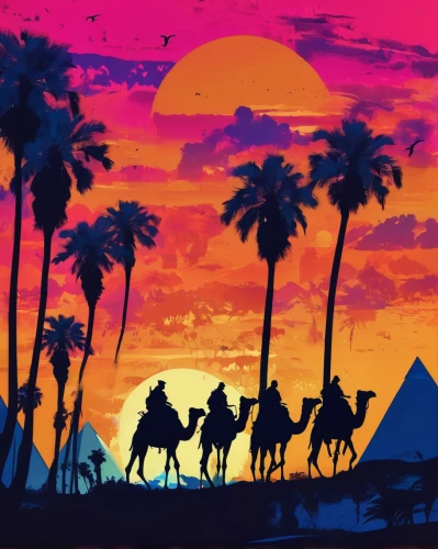 desert background,desert safari,desert,cowboy silhouettes,silhouette art,map silhouette,camel caravan,travel poster,the desert,desert landscape,palm silhouettes,sahara desert,desert desert landscape,triangles background,digital nomads,pyramids,bandana background,shadow camel,arabic background,retro background,Conceptual Art,Oil color,Oil Color 21