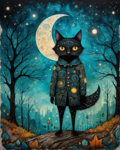halloween cat,halloween black cat,halloween illustration,halloween background,black cat,halloween vector character,halloween wallpaper,jiji the cat,moonlit night,full moon,blue moon,halloween night,full moon day,cat vector,moonbeam,halloween scene,capricorn kitz,halloween,cartoon cat,hallloween,Art,Artistic Painting,Artistic Painting 22