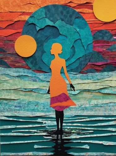 woman silhouette,glass painting,silhouette art,woman walking,girl in a long,girl with a dolphin,girl with a wheel,woman thinking,shirakami-sanchi,women silhouettes,vincent van gough,transistor,woman with ice-cream,art silhouette,oil painting on canvas,mary poppins,teal and orange,little girl in wind,girl walking away,oil on canvas,Unique,Paper Cuts,Paper Cuts 07