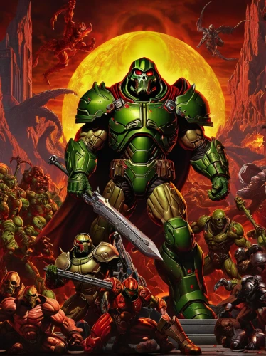 ork,patrol,avenger hulk hero,doctor doom,orc,warrior and orc,half orc,massively multiplayer online role-playing game,wall,iron mask hero,he-man,greed,cleanup,spawn,ogre,heroic fantasy,aaa,argus,doomsday,warlord,Illustration,American Style,American Style 01