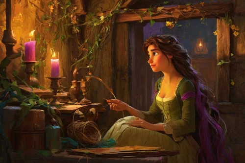 rapunzel,candlemaker,merida,jasmine,girl studying,tangled,princess anna,mystical portrait of a girl,fantasy picture,jasmine blossom,apothecary,fantasy portrait,fairy tale character,the enchantress,jasmine flower,seamstress,fantasy art,meticulous painting,persian poet,la violetta,Conceptual Art,Daily,Daily 20