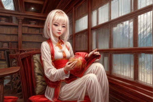 tea zen,kitsune,oriental princess,fantasy picture,hanbok,oriental girl,dongfang meiren,nero claudius,chinese art,ao dai,oriental longhair,shuanghuan noble,dulcimer,fairy tale character,fantasy portrait,oriental painting,love letter,girl sitting,tea ceremony,shamisen,Game Scene Design,Game Scene Design,Chinese Martial Arts Fantasy