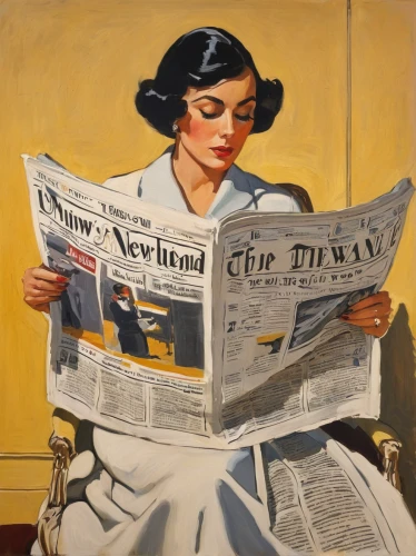 blonde woman reading a newspaper,newspapers,people reading newspaper,newspaper delivery,news media,newspaper reading,vintage newspaper,newsprint,british newspapers,reading the newspaper,newspaper advertisements,blonde sits and reads the newspaper,new york times journal,daily newspaper,read newspaper,david bates,newsgroup,pile of newspapers,newspaper,freedom of the press,Illustration,Retro,Retro 04