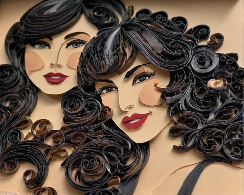 art deco woman,retro pin up girls,effect pop art,custom portrait,pop art effect,artificial hair integrations,mirror image,pin up girls,vintage makeup,cardboard background,hair clips,fractalius,vector graphic,art deco frame,makeup mirror,art deco background,retro women,hairstylist,doll looking in mirror,hairstyles,Unique,Paper Cuts,Paper Cuts 09