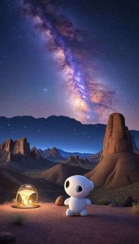 disney baymax,asterales,baymax,stargazing,monument valley,astronomy,arches national park,night scene,snoopy,campfire,planetarium,cartoon video game background,lost in space,fantasy picture,night image,full hd wallpaper,the milky way,the moon and the stars,starscape,celestial phenomenon,Unique,3D,3D Character
