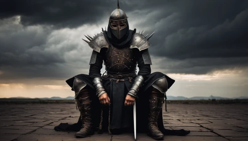 lone warrior,knight armor,kneel,armored,armour,kneeling,crusader,biblical narrative characters,heavy armour,armor,photo manipulation,pall-bearer,cosplay image,digital compositing,female warrior,photomanipulation,photoshop manipulation,carpathian,warrior,conceptual photography,Illustration,Realistic Fantasy,Realistic Fantasy 06