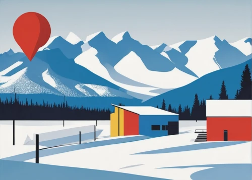 yukon territory,travel trailer poster,alaska,red balloon,north pole,travel poster,ski resort,west canada,fairbanks,airbnb icon,mountain huts,carcross,olympic mountain,banff,snow house,sunshinevillage,canada,red popsicle,red balloons,snowhotel,Art,Artistic Painting,Artistic Painting 43