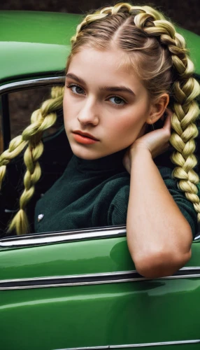 girl in car,girl and car,braids,braiding,cornrows,woman in the car,artificial hair integrations,braided,pippi longstocking,girl washes the car,rasta braids,dodge la femme,pony tails,blond girl,braid,car model,blonde girl,french braid,benz,pigtail,Art,Classical Oil Painting,Classical Oil Painting 05