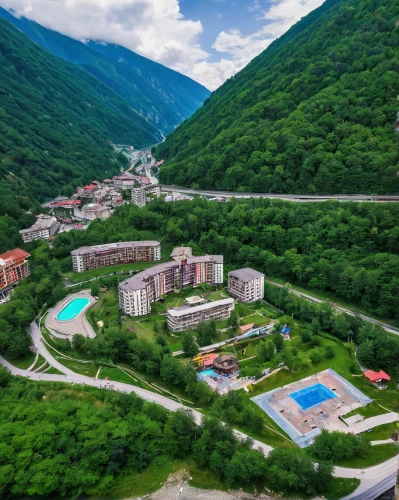 borjomi,magiritsa,rosa khutor,krasnaya polyana,artvin,kravice,sochi,danube gorge,verzasca valley,bucegi,altay,gorges of the danube,prislop monastery,danyang eight scenic,shenzhen vocational college,romania,thermal bath,building valley,hotel complex,caucasus,Art,Classical Oil Painting,Classical Oil Painting 04